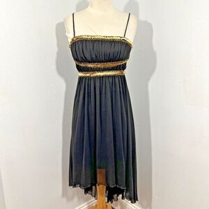 Mini Dress Womens Small Black Hi Low Babydoll Whimsigoth Fairycore Hoco 90s Y2K